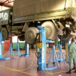 Military engine lifted by SEFAC mobile columns