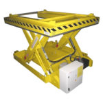 Lifting table for bogies